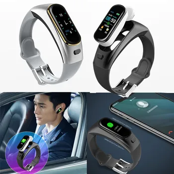 

USPS H109 Smart Watch Bluetooth Wireless Earphone Blood Pressure Heart Rate Monitor Smart Bracelet for Apple for Iphone 2019