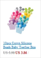 QHBC 10pcs Silicone Unicorn Baby Teether Rodent BPA Free Newborn Teething Necklace Pendant Infant Chews Nurse Gift Toys Horse