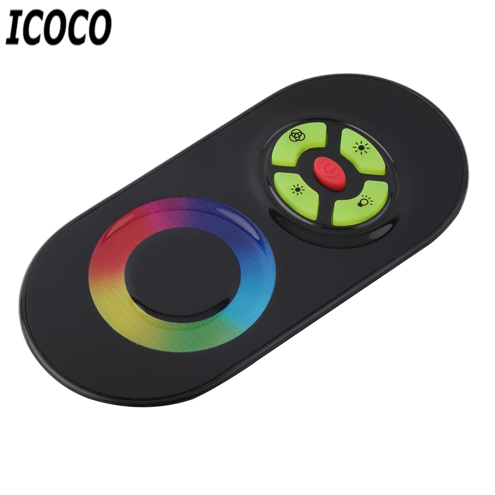 Icoco черный/белый wirelessrf пульт дистанционного управления для SMD 5050/3528 RGB Светодиодные ленты Light Touch диммер RGB полосы света контроллер