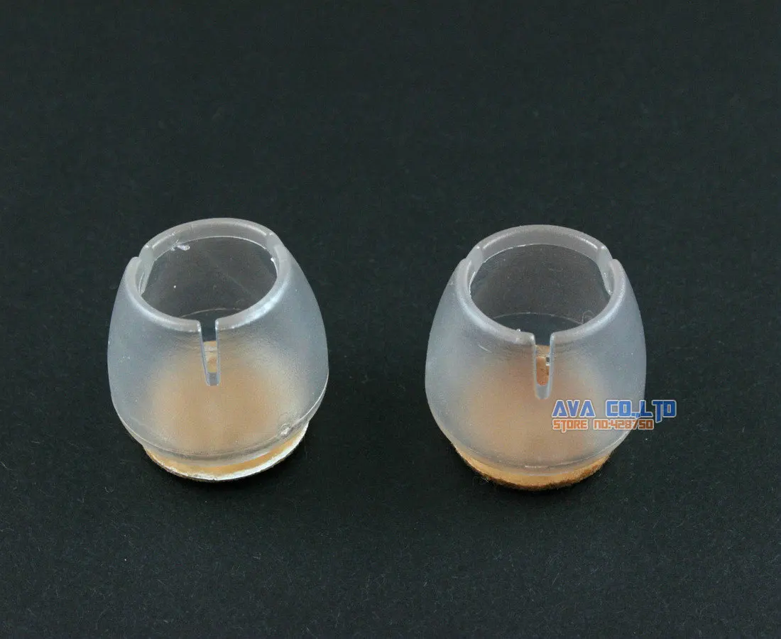 40 Pcs 20*22mm chair leg cap rubber feet protector pad cover round felt base