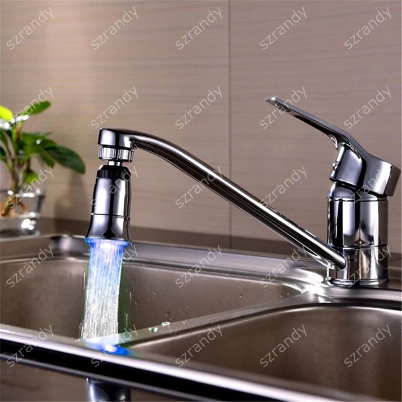 Buy Brass Beatutiful Blue LED Light Water Kitchen Sink