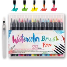TOUCHNEW Manga 20 Color Premium Painting Soft Brush Pen Set Watercolor Markers Pen For Coloring Books Manga Comic Calligraphy