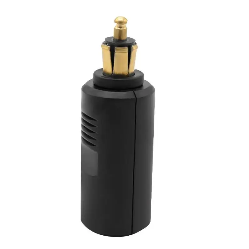 

VODOOL 12V European Plug Motorcycle DIN Socket to Cigarette Lighter Adapter Converter Suitable for European Adapter Motorcycle