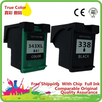 

Ink Cartridge Remanufactured For 338 343 XL HP338 HP343 Officejet 7210 7310 7410 Photosmart 325 375 2355 2570 2610 2610v 2710