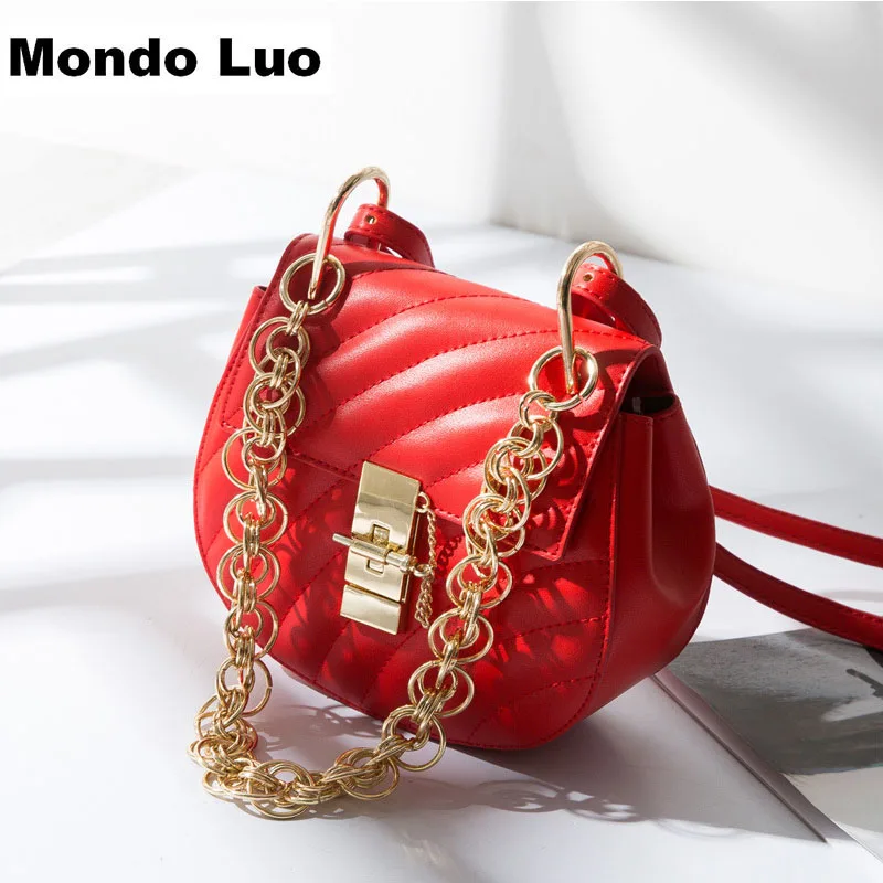 

2018 Women New Fashion Mini PU High Quality Chain Cross-boday Shoulder Solid Color Bag