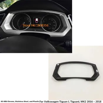 

For Volkswagen Tiguan L TiguanL MK2 2016-2020 Carbon Fibre Garnish Detector Trim Dashboard Meter Instrument Panel Frame