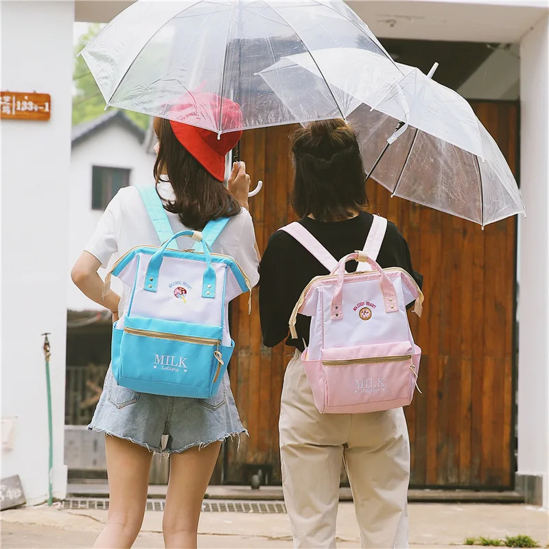 Модный элегантный дизайн школьные сумки рюкзаки Для женщин новые летние модные милые для фруктов, молока вышитые мужские и женские сумки на плечо