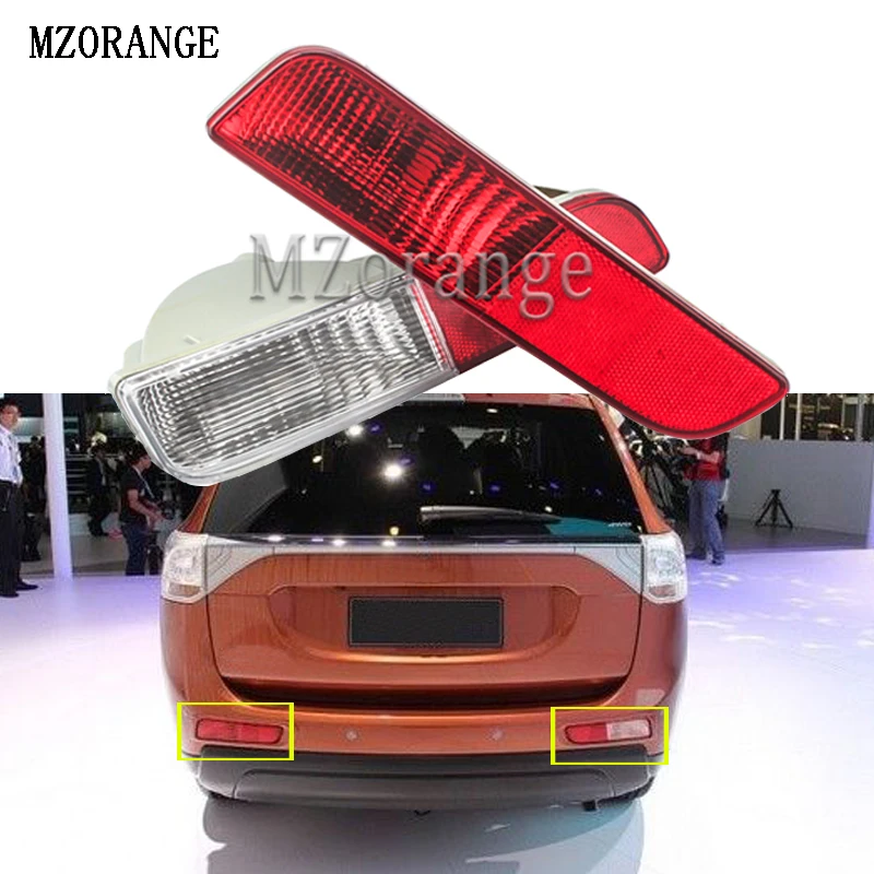 

MZORANGE For Mitsubishi Outlander 2013 2014 2015 Car Rear Bumper Reflector light Tail Rear Fog Light brake Lamp without bulb