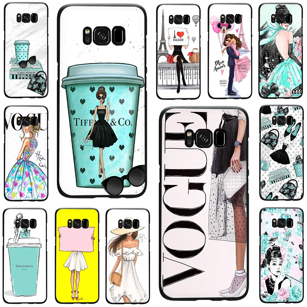 

VOGUE Queen Princess Girl Soft Phone Cover Case For Samsung Galaxy A7 8 9 2018 A10 30 40 50 70 J6