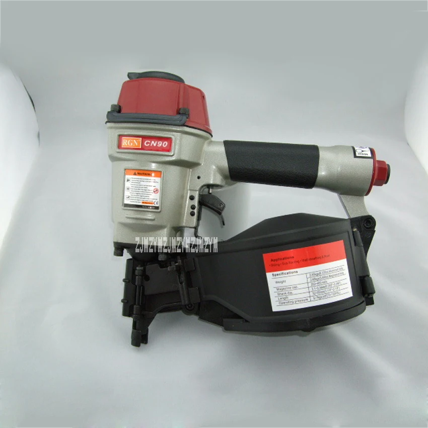 

New Roll Nail Gun CN90 High Quality Coil Nail Guns Air Gun Industrial Pallet Air Nailer 225-275 nail 5-8.5 kg/cm2 Hot Selling