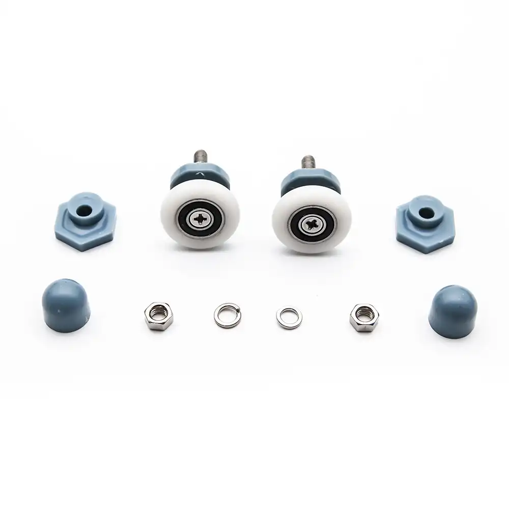 Shower Cabin Sliding Door Hardware Roller Yc Door Roller Bearing Color : 8pcs Set, Size : 25mm Diameter 23mm 25mm ABS Plastic Adjustable Double Swinging Pulley Wheel