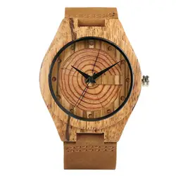 Элитный бренд часы Вуд циферблате мужской женский кварцевые часы календарь деревянные наручные часы зерна круг буквальное пара Watrches
