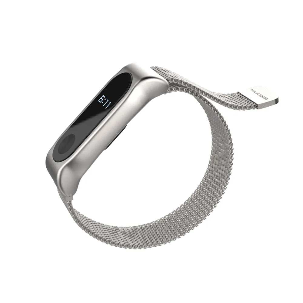 Металлический ремешок Mijobs для Xiaomi Mi Band 2 браслет из нержавеющей стали без винтов