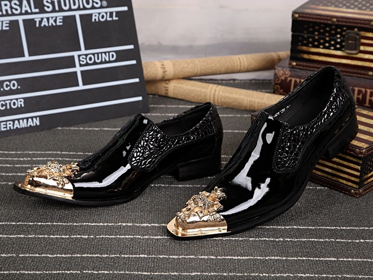 Fashion Patent Leather Men Shoes New Men Brogues M...
