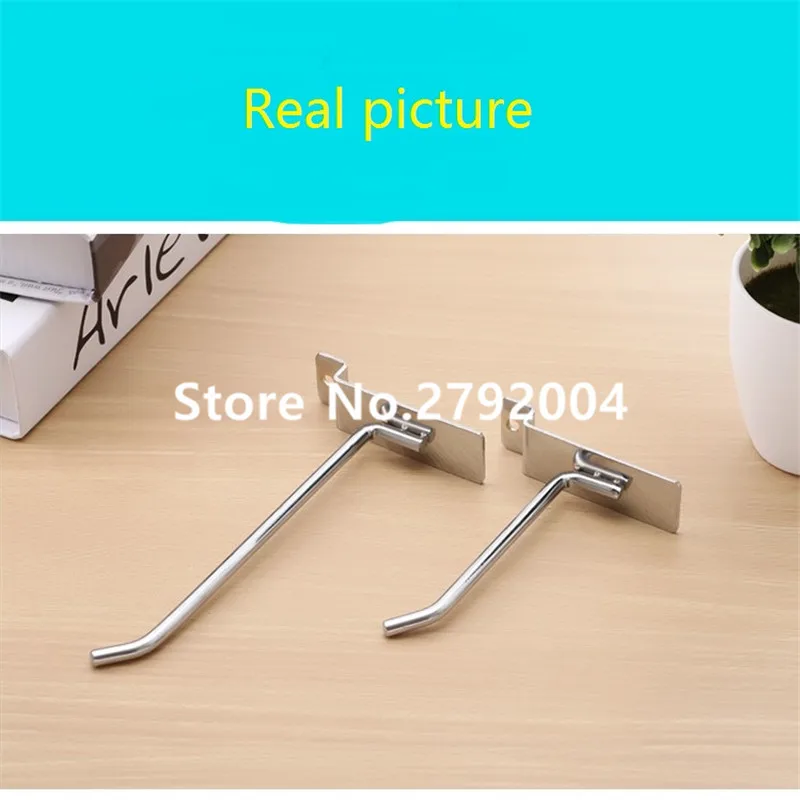 Gancho para Parede 15cm de Comprimento 6mm de Diâmetro Unidades Pacote Metal Chrome Segurança Display Slat 200 - 7 Segurança e Proteção