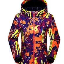 Женские новые зимние Водонепроницаемый Softshell флис теплый Comouflage Куртки Для женщин Кемпинг Охота Пеший Туризм Открытый