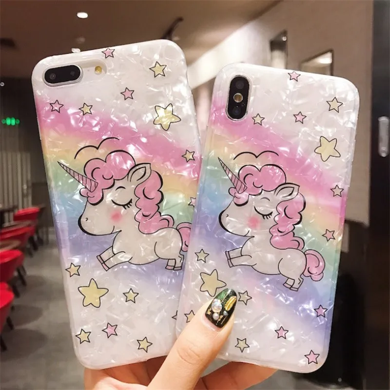 

Unicorn Phone Case for iPhone 6 Case Cute Fashion Unicorn Cover Conque for iPhone XS XSMAX XR X 6s 6 7 8 Plus Case