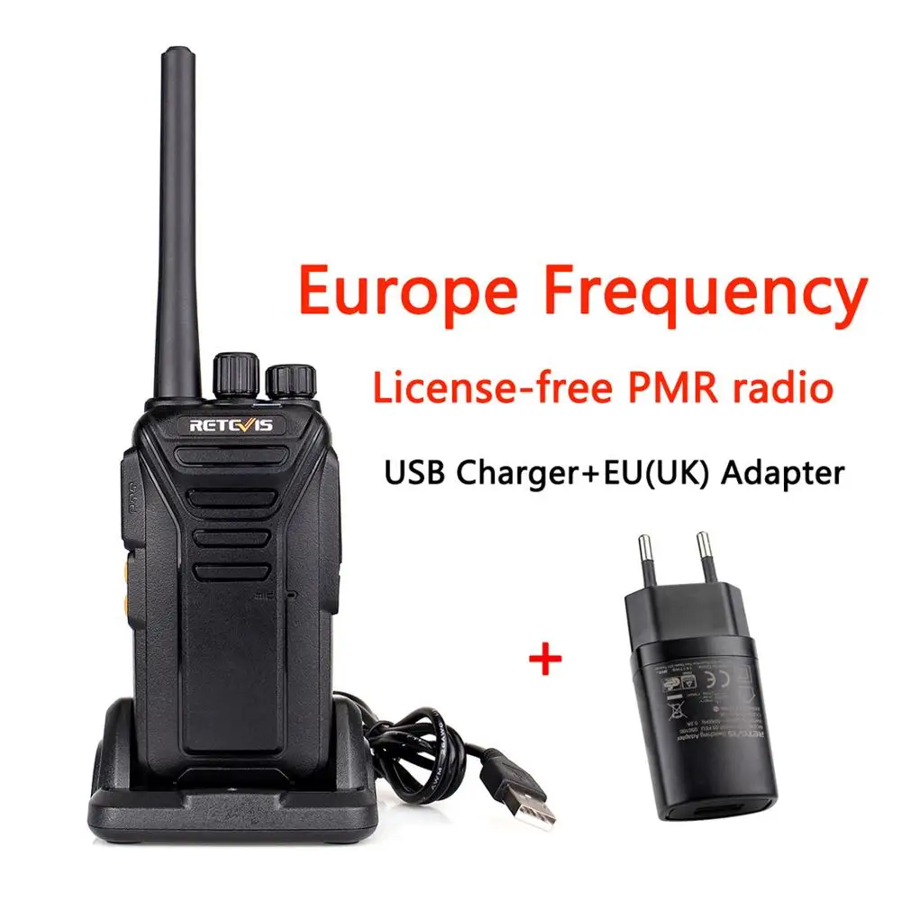 2 шт Retevis RT27 Walkie Talkie лицензий PMR/FRS 0,5 W/2 W PMR446 UHF 16/22CH VOX CTCSS/DCS скремблер Портативный двухстороннее радио - Цвет: EU Freq USB Adapter