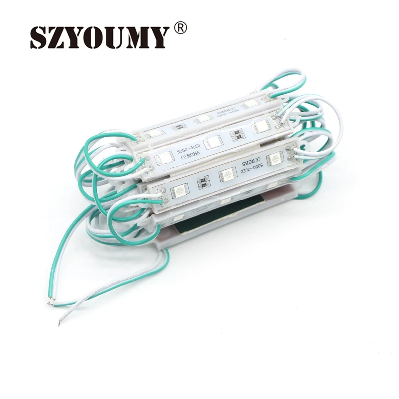 SZYOUMY 2000 шт. светодиодный светодиода 5050 SMD модуль теплый белый зеленый синий