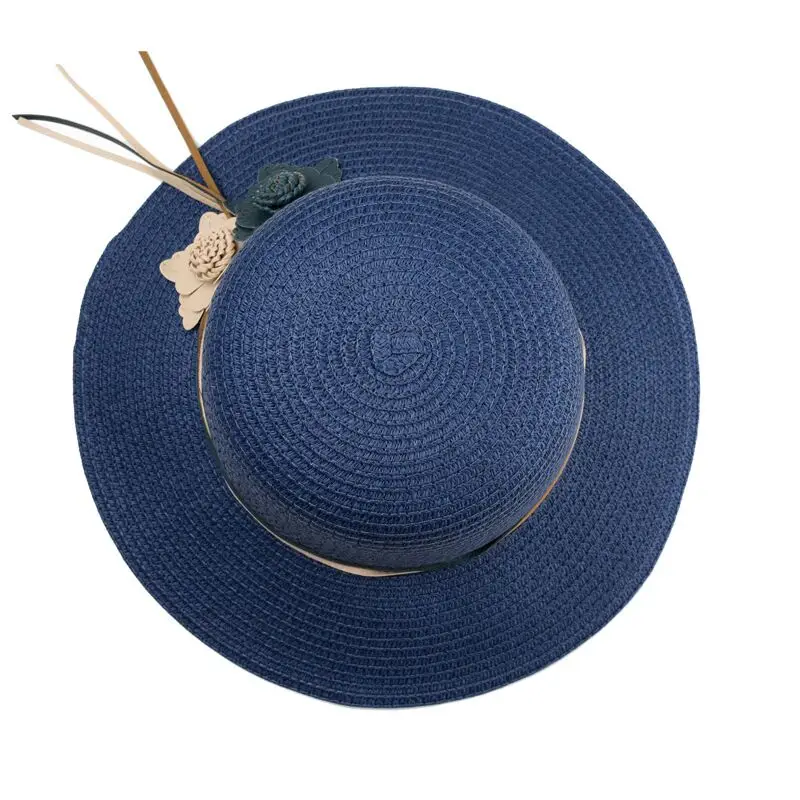 Ymsaid 2018 جديد الفتيات الصيف الزهور سترو قبعة بنما قبعة المرأة شاطئ كاب