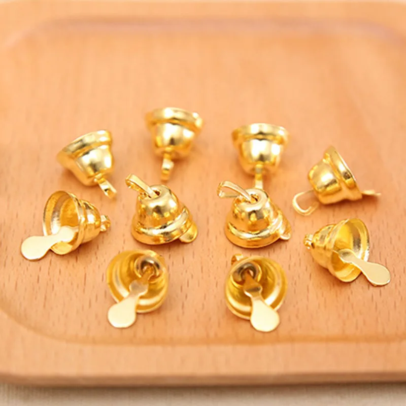 

20Pcs / Set Copper Gold Plated Bells DIY Handmade Home Party Wedding Decoration Christmas Tree Ornaments