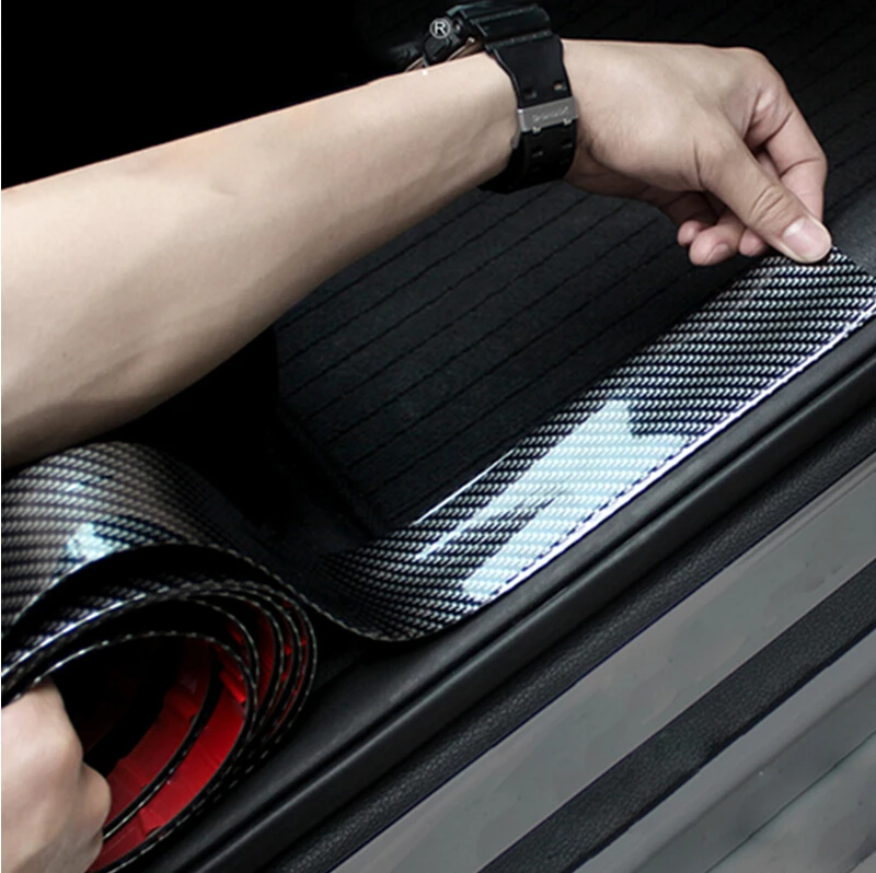 

Car Stickers Carbon Fiber Rubber Styling Door Sill Protector Goods For KIA Toyota BMW Audi Mazda Ford Hyundai Auto Accessories
