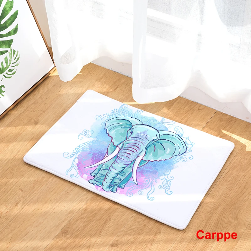 Cartoon Flannel Carpet Elephant Temptation Printing Mat For Living Room 40x60cm 50X80cm Door mat Rectangle Tapete | Дом и сад