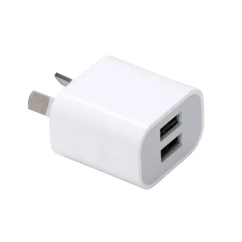 

1000pcs/lot Dual interface USB Power Adapter 5V 2A Australia New Zealand AU Plug Wall Charger For iPhone for Samsung Smart Phone