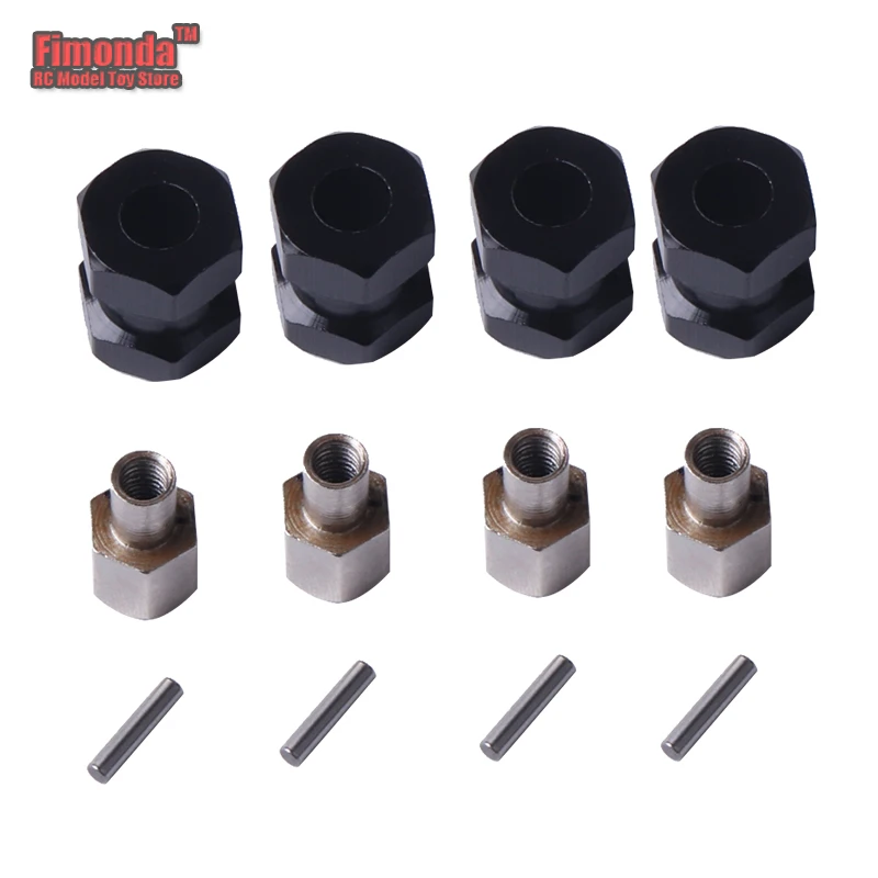 

Fimonda Wheel 15mm Adapter for 1/10 RC Car SCX10 yeti TRX4 Black 15MM Extension Combination Crawler Climbing Truck Upgrade Parts