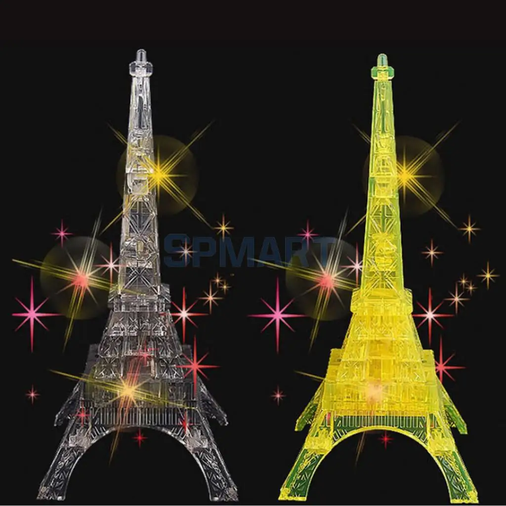 DIY 3D Crystal Puzzles Jigsaw Puzzles Tower/ Dolphin/ High Heel Shoes Model