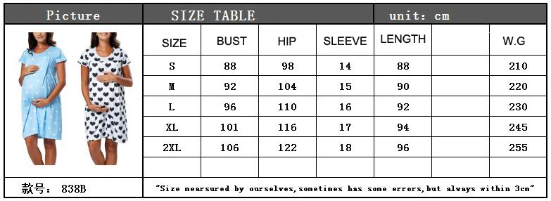 Пижамы для беременных; платье для беременных; Одежда для беременных; короткий рукав; в горошек; с принтом; пижамы для кормления; платье для беременных