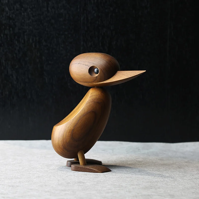 Nordic Designs Home Decoration Duck Mum Baby Wood Figurines