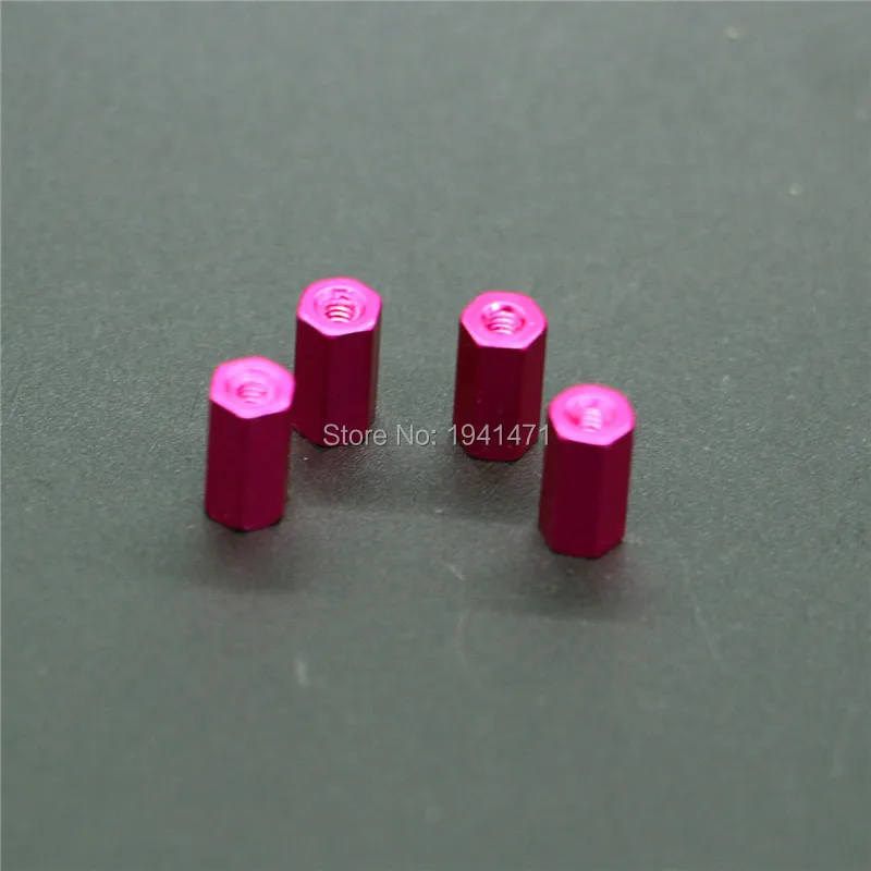 Rfdtygr Mini 4Wd Alluminio 5 Millimetri Hexagon Prism Self-Made Di Ricambio Per Tamiya Mini 4Wd Di Alluminio Hexagon Prism 5Mm S053 20 Pz/Lotto