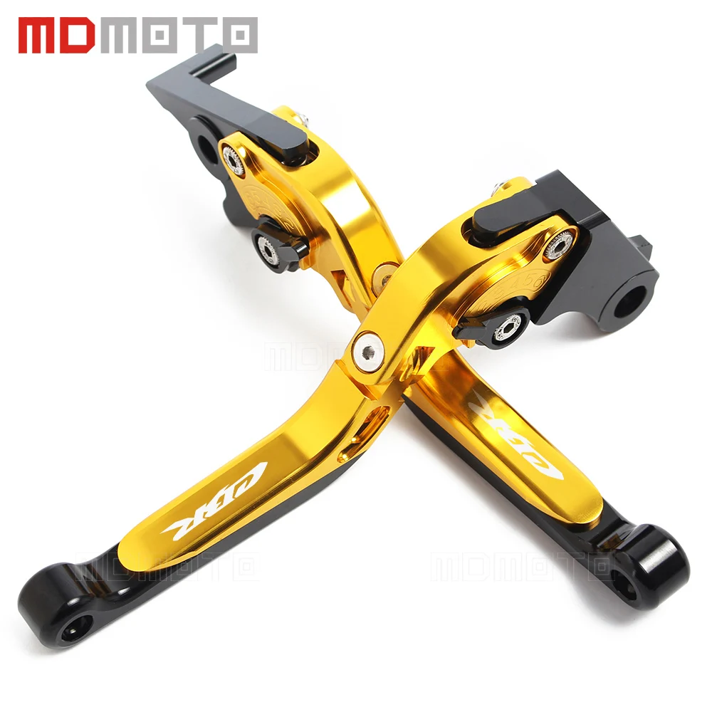 Gold Motorcycle CNC aluminum Adjustable brake clutch levers For Honda