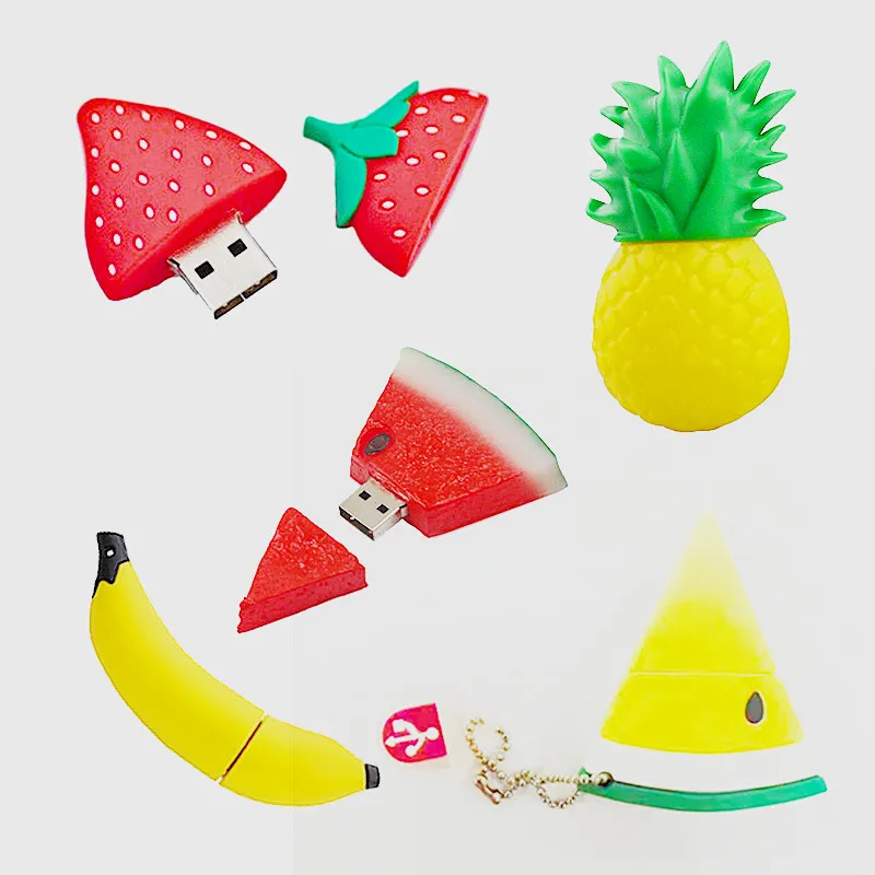 

pen drive silicone banana watermelon strawberry 4gb/8gb/16gb/32gb/64gb fruit usb drive usb flash drive memory stick gift