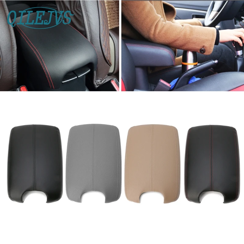 

QILEJVS Armrest Center Console Cover Leather Synthetic For 2008-2012 Honda Accord NEW