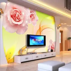 Beibehang 3D стереоскопического Мода персонализированное росписи цветы на гостиная ТВ обои Фотообои