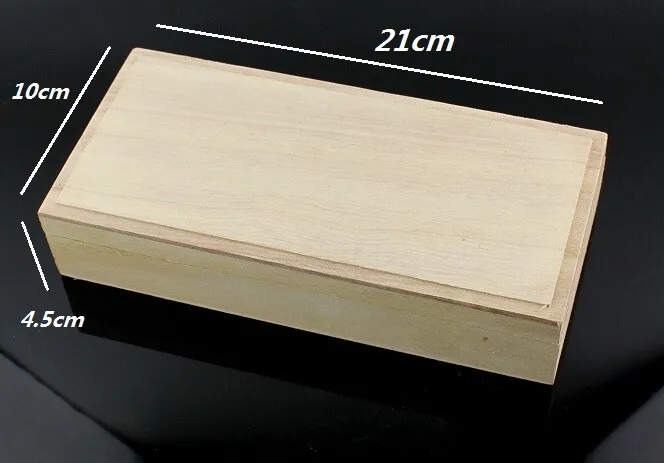 

Handmade Wooden Storage Box Plain Pencil Case Unfinished Wood Trinket Decoupage Present Gift Packing 21 x 10 x 4.5cm