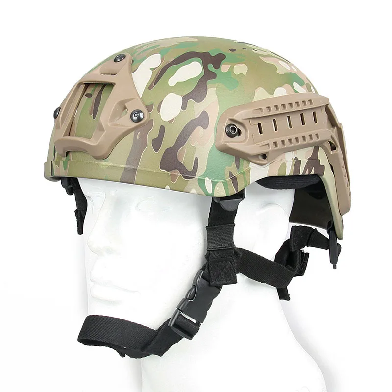 

Airsoft Tactical Nylon Helmet In Military W/NVG Mount With Side Rail gs9-0019