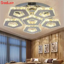 Lámpara de techo LED de cristal para sala de estar, 110v-260v, k9