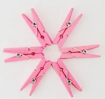 

1000pcs Random Mini Colored Spring Wood Clips Clothes Photo Paper Peg Pin Clothespin Craft Clips Party Decoration