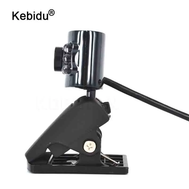 

kebidu New 30.0 Mega Pixel USB 2.0 Camera Webcam 6 Led Light Dimmer 30M HD Web cam With Mic Microphone for PC Computer Laptop