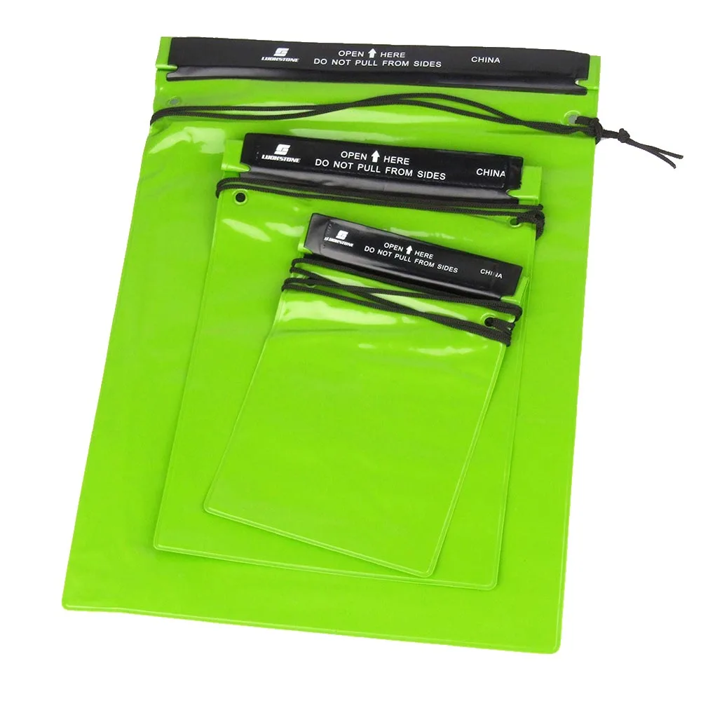 

Portable Waterproof Bag Pouches 3Pcs/Set Green Waterproof Storage Bag for Outdoor Sports Swimming Hiking Camping Water Bag