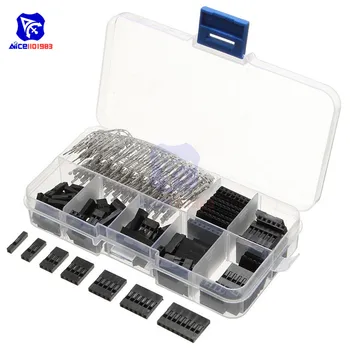 

310PCS 7 Value 1P/2P/3P/4P/5P/6P/8P Female Male Pin 2.54mm Dupont Jumper Crimp Wire Pin Header Connector Assortment Kit 250V 3A