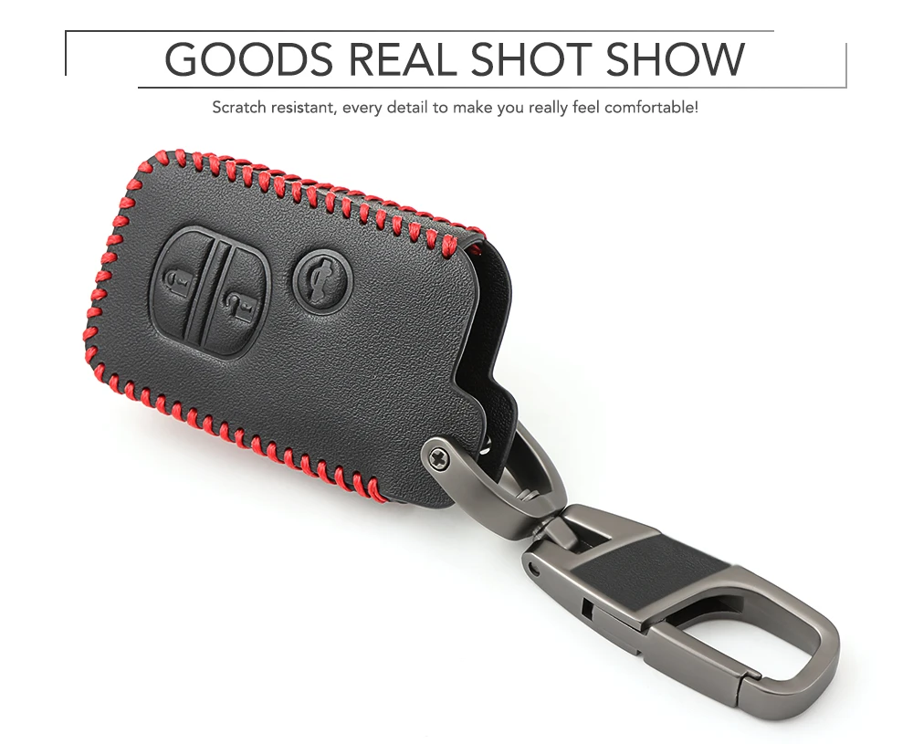 Чехол для ключей из натуральной кожи для Toyota Camry Highlander Crown Prado Land Cruiser Vitz Prius Intelligent Key Case, защитная сумка