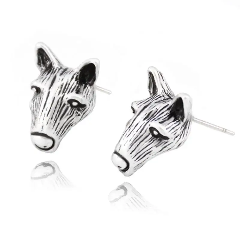 

Vintage Bull Terrier Dog Stud Earring Punk Dogs Earing Love Earrings For Women Jewelry Christmas Gift Bijoux Femme Pendientes