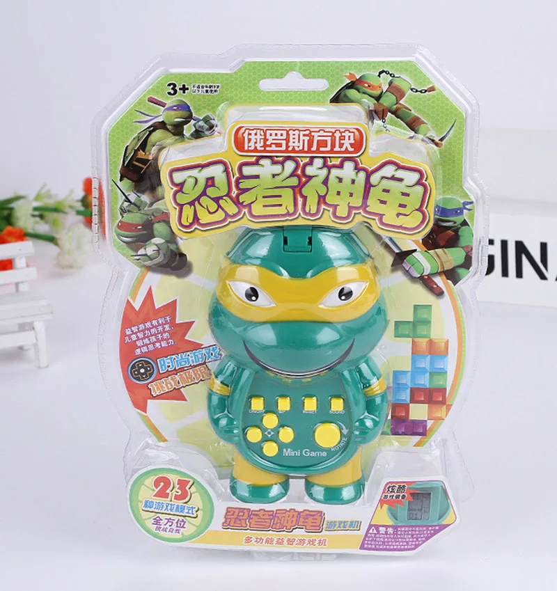 Детская новая электронная игра тетрис игрушки классическая забавная игрушка ручной игровой автомат подарок черепаха фигурка Мульти