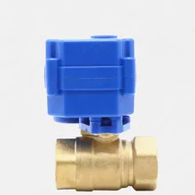 AC220V/DC12V DC24V 2 way латунный моторизованный шаровой клапан, миниатюрный Электрический резьбовой клапан, электрический привод DN15 DN20 DN25/32, J19046