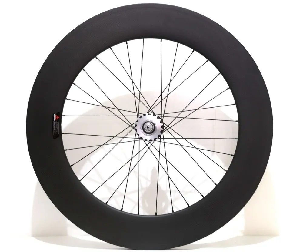 Fixed gear full Carbon 88mm Clincher wheels carbon 700C fixie track