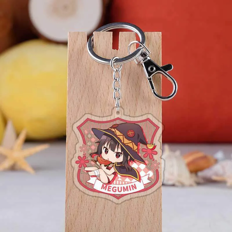 Аниме KonoSuba брелок Kono Subarashii Sekai Ni Syukufuku акриловый подвесной брелок|Брелоки| |